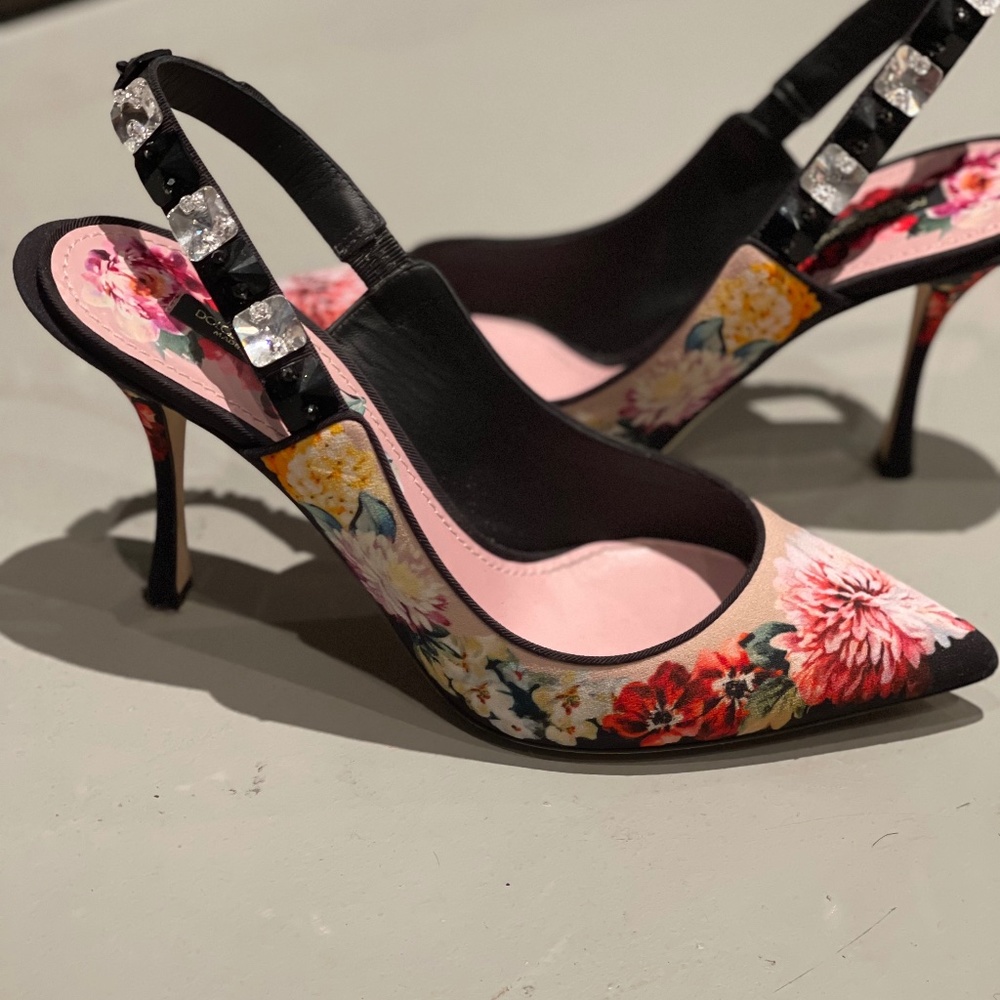 Dolce & Gabbana floral sling backs